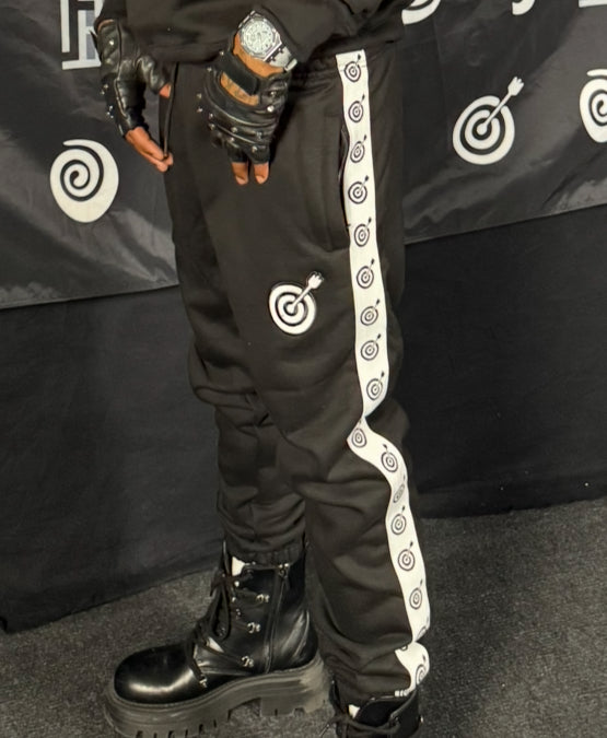 Found Yourself™ Bullseye Track Trousers — Black
